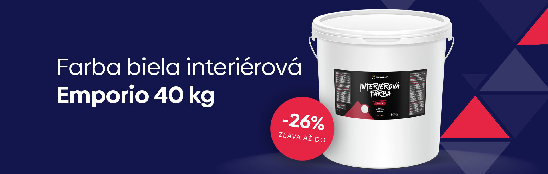Farba Emporio biela interiérová 40kg